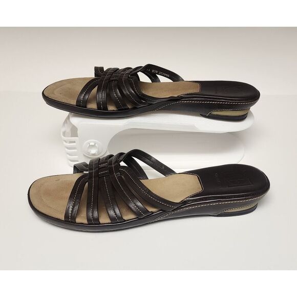Cole Haan Air Kaitlin Women's Dark Brown Leather Slide Sandals Shoes Size 10AA - Picture 3 of 12